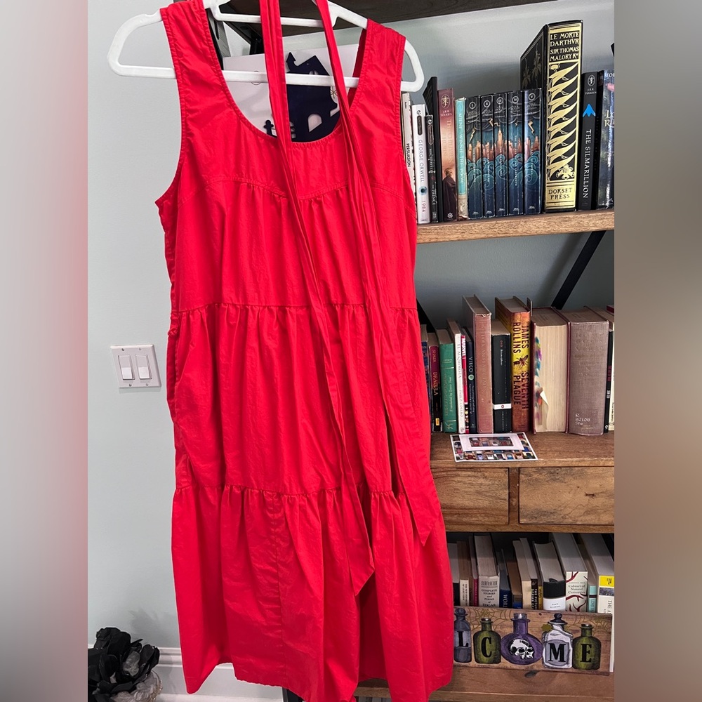 Roller Rabbit Vibrant Red Backless Dress